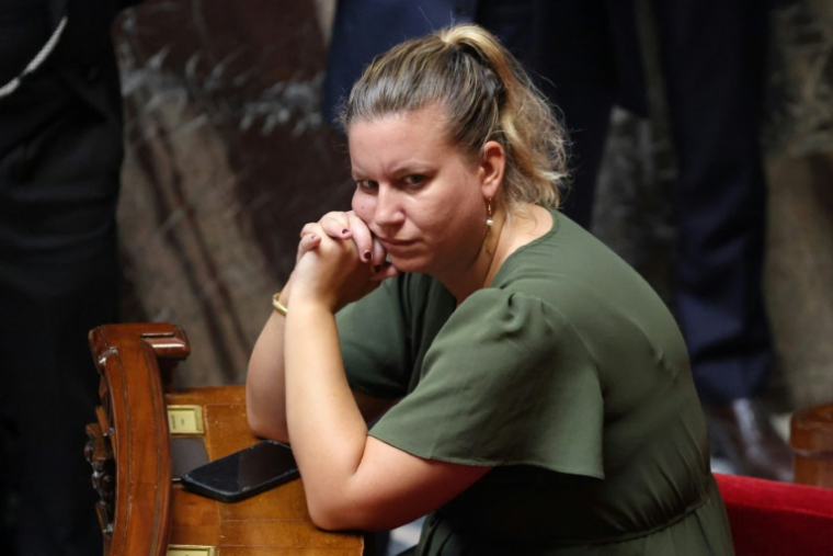 la cheffe des députés de La France insoumise Mathilde Panot à l'Assemblée nationale, le 30 juin 2025 à Paris ( AFP / Ludovic MARIN )