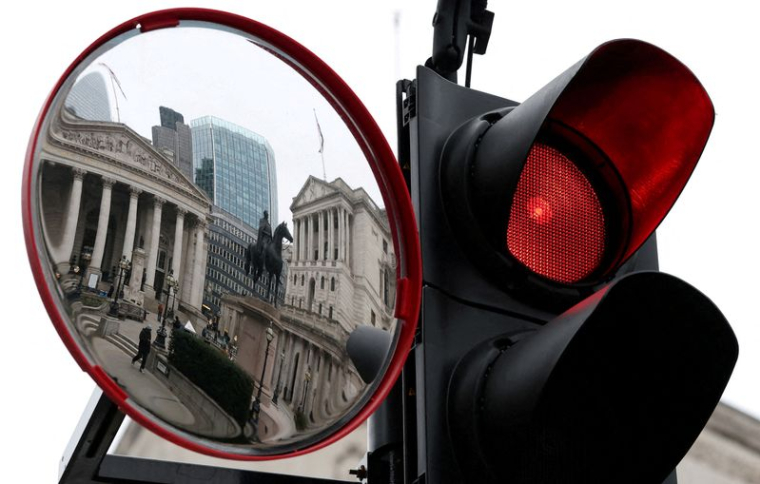 Vue générale du bâtiment de la Banque d'Angleterre à Londres