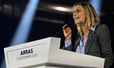 Agnès Pannier-Runacher, le 21 septembre 2025, à Arras, dans le Pas-de-Calais ( AFP / FRANCOIS NASCIMBENI )