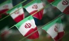 Des drapeaux iraniens à Téhéran