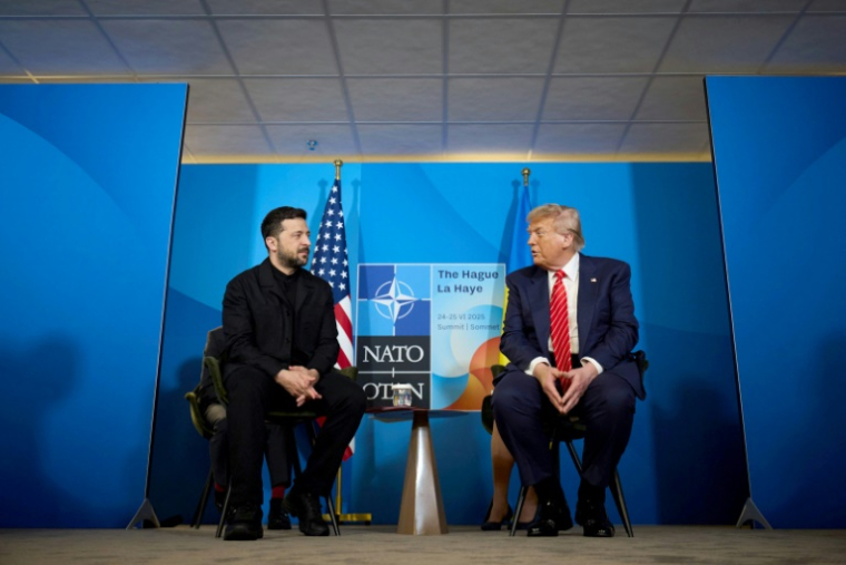 Volodymyr Zelensky et Donald Trump au sommet de l'Otan à La Haye le 25 juin 2025 ( UKRAINIAN PRESIDENTIAL PRESS SERVICE / Handout )