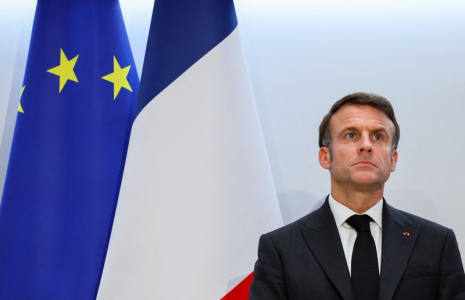 Le Président Emmanuel Macron à Berne, en Suisse