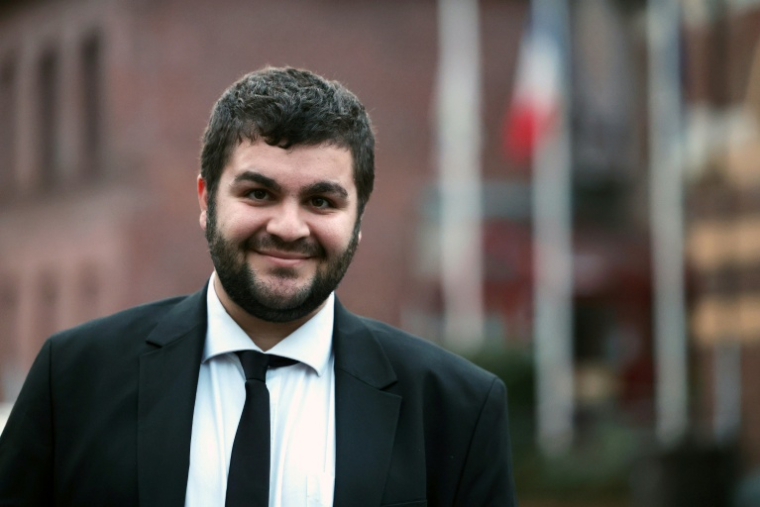 Florent Pasek, candidat à la mairie d'Hérin, dans le Nord, le 5 février 2026 ( AFP / Francois LO PRESTI )