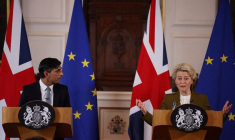 Le Premier ministre britannique Rishi Sunak et la présidente de la Commission européenne Ursula von der Leyen