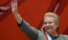 La socialiste Catherine Trautmann, nouvelle maire de Strasbourg, le 28 mars 2026 à Strasbourg ( AFP / SEBASTIEN BOZON )