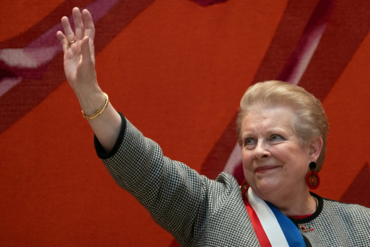 La socialiste Catherine Trautmann, nouvelle maire de Strasbourg, le 28 mars 2026 à Strasbourg ( AFP / SEBASTIEN BOZON )