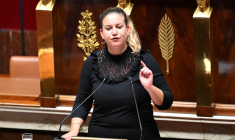 Mathilde Panot à Paris, le 23 octobre 2023. ( AFP / BERTRAND GUAY )