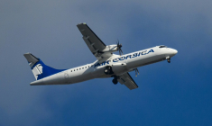 Environ un quart des vols de la compagnie Air Corsica ont été annulés vendredi au départ et à l'arrivée des quatre aéroports de Corse ( AFP / Loic VENANCE )