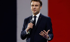 Le président français Emmanuel Macron à Guangzhou