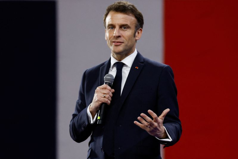 Le président français Emmanuel Macron à Guangzhou