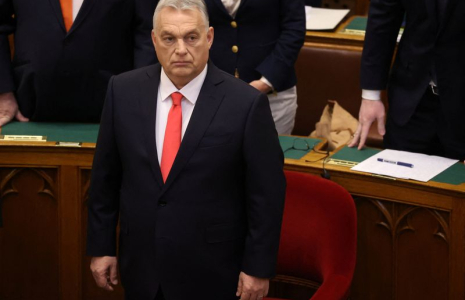 Le Premier ministre hongrois Viktor Orban au Parlement à Budapest