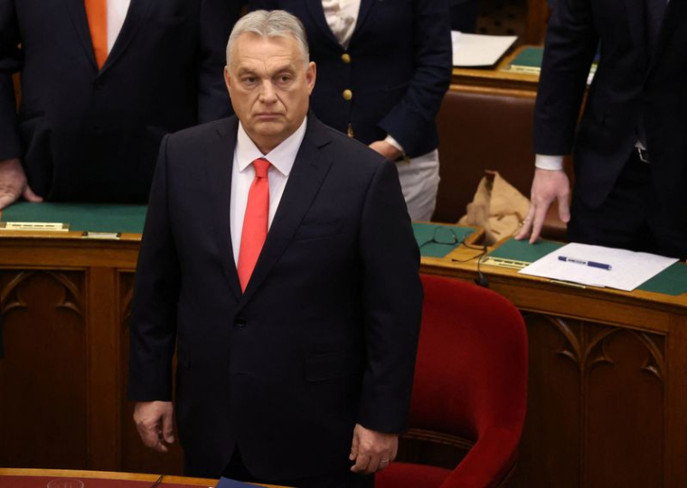 Le Premier ministre hongrois Viktor Orban au Parlement à Budapest