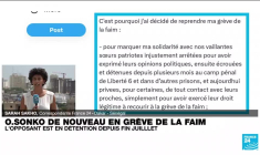 Sénégal : Ousmane Sonko reprend sa grève de la faim