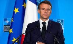 Emmanuel Macron lors du sommet de l'Otan à Washington