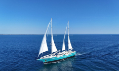 Le navire Artemis de TOWT en mer, le 7 avril 2025. ( AFP / DAMIEN MEYER )