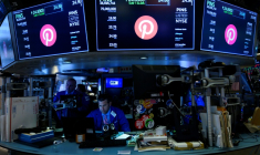 Le réseau social américain Pinterest avait fait son entrée au New York Stock Exchange (NYSE) le 18 avril 2019. ( AFP / Johannes EISELE )