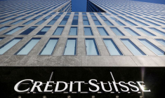 Logo Credit Suisse sur un immeuble à Zurich