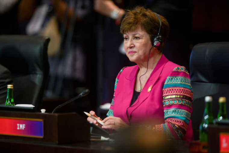 La directrice générale du Fonds monétaire international (FMI), Kristalina Georgieva lors du sommet du G20 à Nusa en en Indonésie