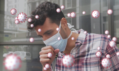 Le SARS-CoV-2 se transmet-il principalement par contact rapproché entre individus ou par voie aérienne sur de plus longues distances? Une controverse qui a marqué les débuts de la pandémie de Covid-19. (crédit: Adobe Stock)