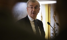 François Villeroy de Galhau, à Paris, le 12 janvier 2026 ( AFP / MARTIN LELIEVRE )