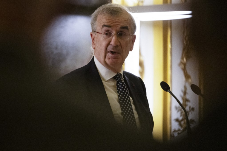François Villeroy de Galhau, à Paris, le 12 janvier 2026 ( AFP / MARTIN LELIEVRE )