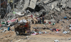 Bani Suheila, ville à l'est de Khan Younès, dans la bande de Gaza, le 30 juillet 2024.  ( AFP / BASHAR TALEB )