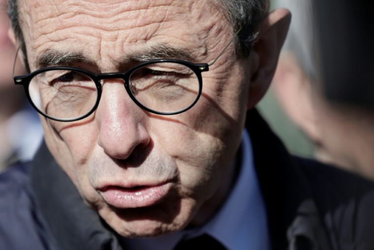 Bruno Retailleau, président des Républicains (LR) et candidat à l'élection présidentiellede 2027, lors d'une visite du quartier Pablo Picasso à Nanterre, le 23 avril 2026dans les Hauts-de-Seine ( AFP / STEPHANE DE SAKUTIN )