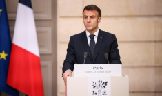 Le président français Emmanuel Macron à Paris le 23 février 2026 ( POOL / Thomas Padilla )