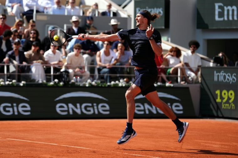 L'Allemand Alexander Zverev, N.3 mondia, en finale de Roland-Garros contre l'Italien Flavio Cobolli, le 7 juin 2026 à Paris ( AFP / Dimitar DILKOFF )