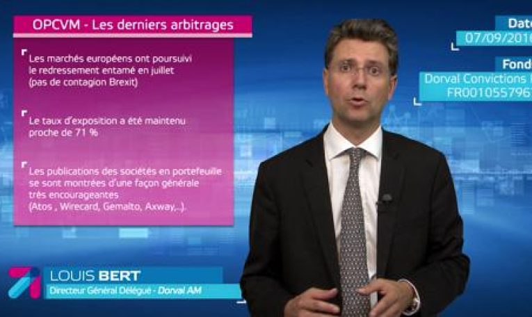 DORVAL Asset Management : Les derniers arbitrages - Dorval Convictions P FR0010557967 - septembre 2016