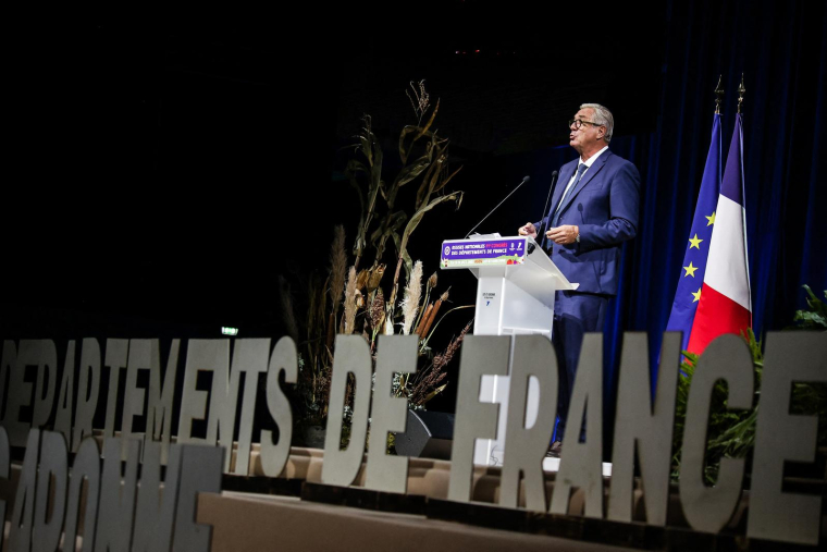 François Sauvadet à Agen,le 14 octobre 2022. ( AFP / THIBAUD MORITZ )