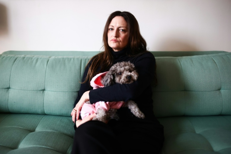 La Canadienne Claire Brosseau chez elle à Toronto, au Canada, le 3 février 2025 ( AFP / Cole BURSTON )