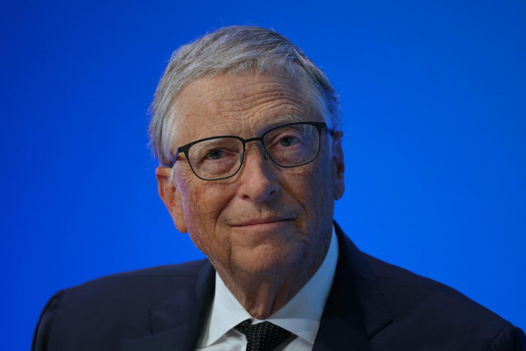 Bill Gates, co-fondateur de Microsoft et coprésident de la Fondation Bill & Melinda Gates, lors de la 3e édition des "Rendez-vous de Bercy" sur le thème de la croissance et du climat, au ministère de l'Economie et des Finances. A Paris, le 5 décembre 2023. ( AFP / THOMAS SAMSON )
