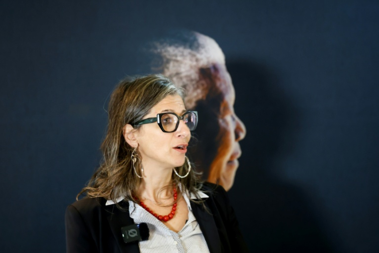 La Rapporteuse spéciale des Nations Unies pour les territoires palestiniens occupés, Francesca Albanese, lors d'une conférence de presse à la Fondation Nelson Mandela à Johannesburg le 22 octobre 2025 ( AFP / WIKUS DE WET )