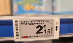 Une étiquette électronique. (Crédit: Laurent Grassin / La)