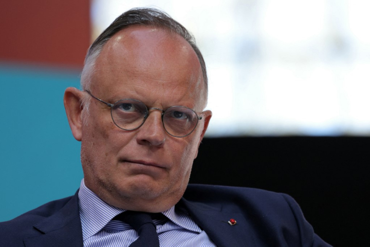 Edouard Philippe, à Saint-Denis, le 6 avril 2025 ( AFP / THOMAS SAMSON )