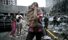 Après un bombardement russe à Kiev, le 6 juillet 2026 ( AFP / Genya Savilov )