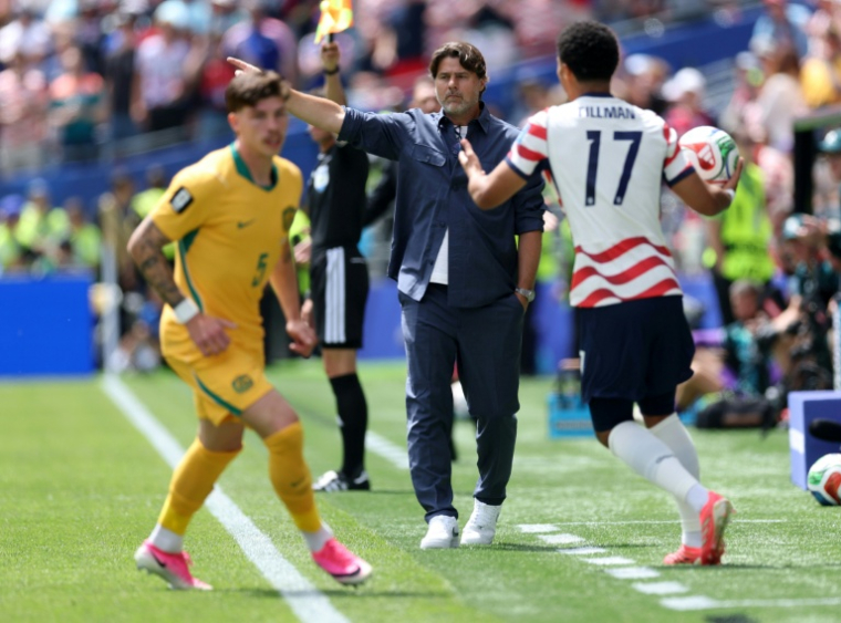 Le sélectionneur argentin des Etats-Unis Mauricio Pochettino lors du match du Mondial contre l'Australie, le 19 juin 2026 à Seattle ( GETTY IMAGES NORTH AMERICA / JAMIE SQUIRE )