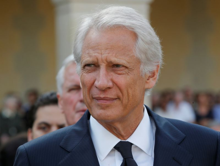 L'ancien Premier ministre français Dominique de Villepin à l'Hôtel des Invalides à Paris