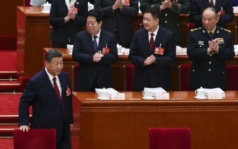 Le président chinois Xi Jinping lors du grand événement annuel dit des Deux sessions, à Pékin, le 5 mars 2026 ( POOL / Florence Lo )