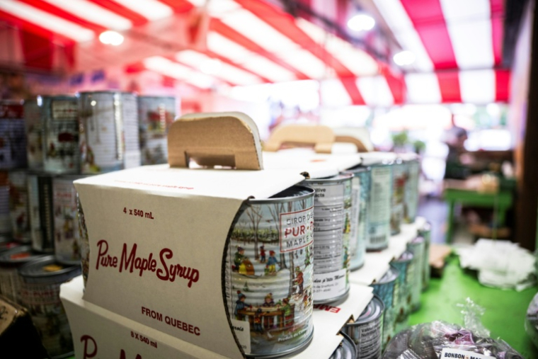 Dans un supermarché à Montréal, au Québec, le 23 août 2026 ( AFP / ANDREJ IVANOV )