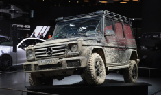 Un modèle de Mercedes Classe G, exposé au salon automobile de Detroit, en janvier 2018 (illustration) ( GETTY IMAGES NORTH AMERICA / SCOTT OLSON )