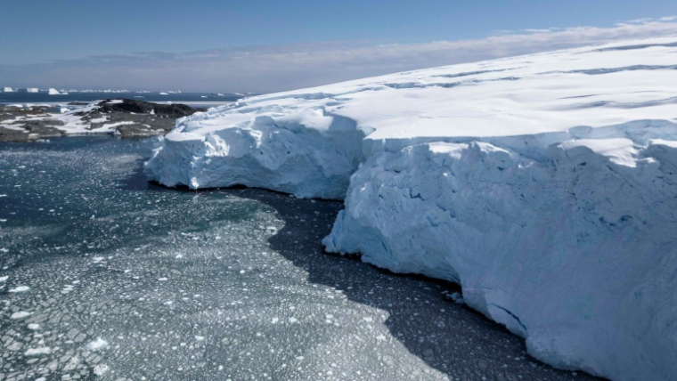 Vue du paysage à la station Palmer des États-Unis sur l'île d'Anvers, en Antarctique, le 21 janvier 2024 ( AFP / Juan BARRETO )