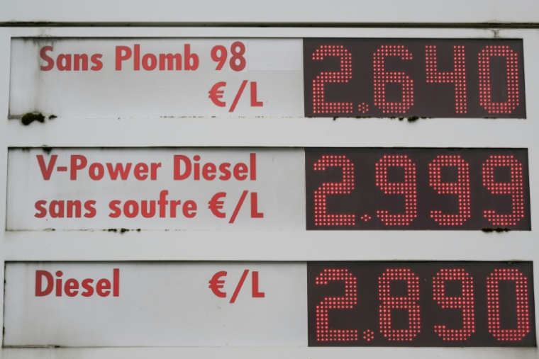Les prix des carburants dans une station-service à Sausheim, dans le Haut-Rhin, le 16 septembre 2026 ( AFP / SEBASTIEN BOZON )