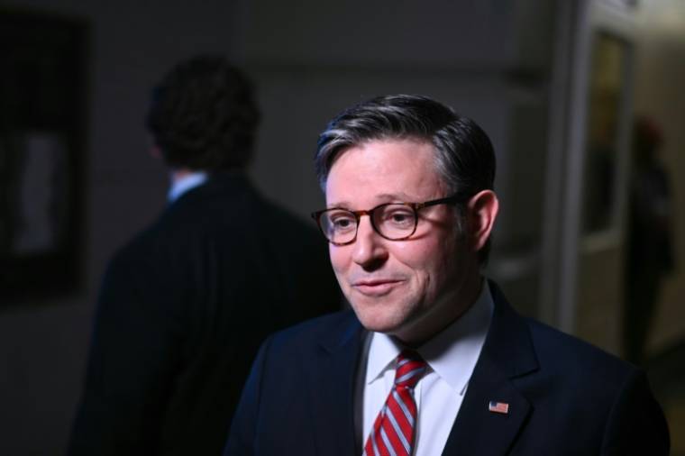 Le président républicain de la Chambre américaine des représentants, Mike Johnson, au Capitole de Washington, le 20 mai 2025 ( AFP / Mandel NGAN )
