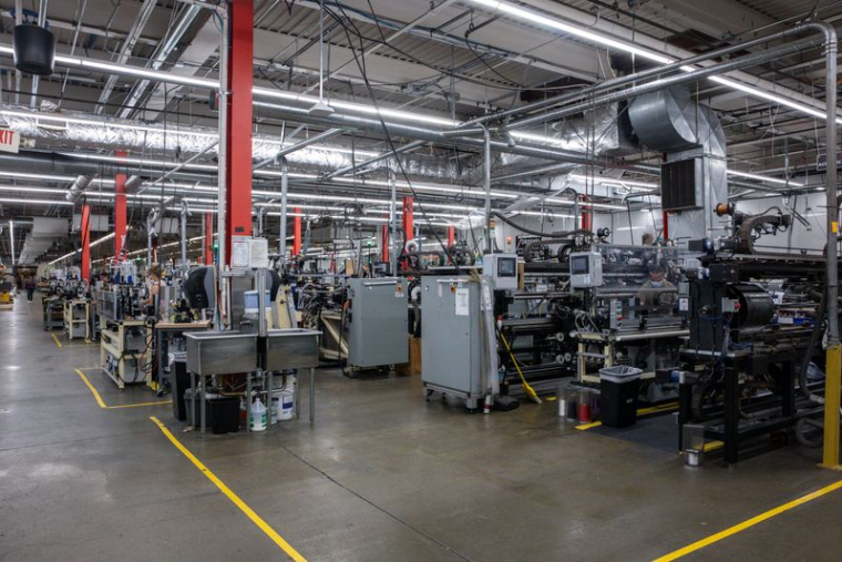 L'usine de production de cordes d'instruments de D'Addario à Farmingdale