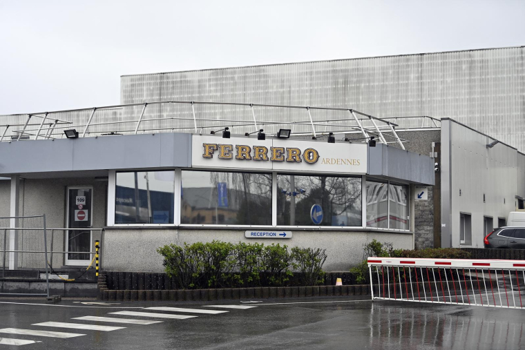 L'usine Ferrero à Arlon, en Belgique, le 8 avril 2022. ( BELGA / ERIC LALMAND )