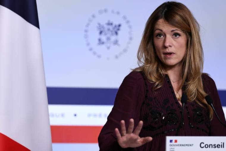 La porte-parole du gouvernement Maud Bregeon à Paris le 28 octobre 2026 ( AFP / SIMON WOHLFAHRT )