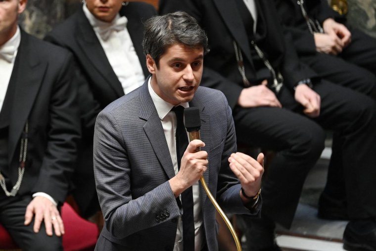 Gabriel Attal, le 14 mars 2023, à Paris ( AFP / ALAIN JOCARD )