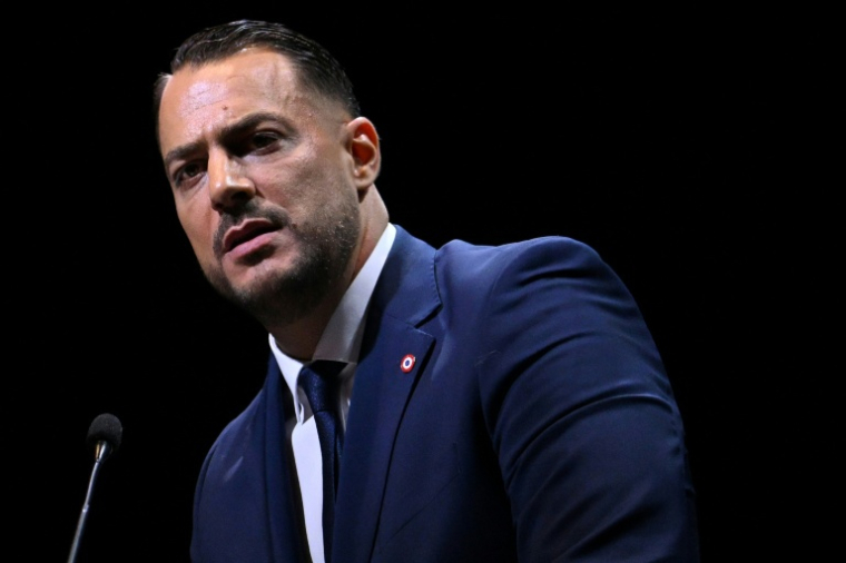 Le député et candidat LFI aux municipales Sébastien Deloglu lors d'un meeting le 6 décembre 2025 à Marseille ( AFP / Miguel MEDINA )